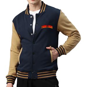 Venta al por mayor Varsity chaqueta para hombre lana contraste manga hombre chaquetas directo de fábrica hecho personalizado Varsity Letterman chaquetas de los hombres - Product Image 1