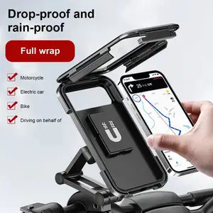 Ayarlanabilir su geçirmez bisiklet telefon tutucu evrensel bisiklet motosiklet gidonu cep telefon standı montaj cep telefonu braketi vaka