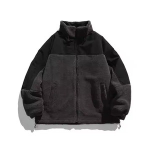 OEM Service Hot Selling Luxury High Quality Winter Zip Custom Logo Oversized <b>Men</b> Fleece <b>Sherpa</b> <b>Jacket</b> for <b>Men</b> - Product Image 6