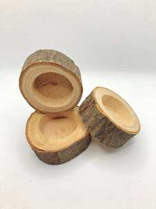 Portavelas de tocón de árbol de madera hecho a mano decorativo hecho a mano portavelas ecológico al precio más bajo - Product Image 3