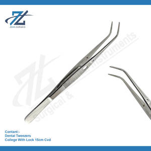 Pinzas dentales universitarias con cerradura 15cm Cvd pinzas dentales de acero inoxidable pinzas dentales esterilizables en autoclave algodón que sostiene Pakistán - Product Image 2