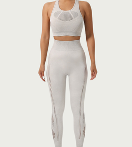 Ensemble de yoga pour femmes Ensemble de yoga respirant Ensemble de yoga pour femmes Ensemble de yoga pour femmes pour l'extérieur Couleur unie Confort - Product Image 1