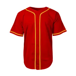 新款2023定制设计，印有定制标志快速交货棒球平纹衬衫套装男女棒球运动衫