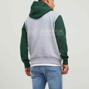 เสื้อฮู้ดดี้ผู้ชายสไตล์ล่าสุด รุ่นใหม่ล่าสุด ผ้าคอตตอนผสม  แบบเรียบง่าย สีพื้น  รับผลิตตามแบบ  ขายส่งเสื้อฮู้ดดี้ผู้ชาย ผ้าคอตตอนผสมโพลีเอสเตอร์ - Product Image 3