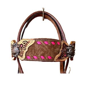 Venta al por mayor de calidad superior nuevo diseño productos de cuero de caballo Western Headstall Buck Stitch herramientas Headcollar precio competitivo - Product Image 3