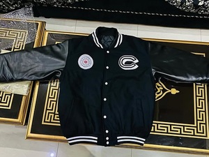 Fabricante OEM personalizado Chenille bordado Varsity chaqueta mangas de cuero personalizado béisbol Varsity chaqueta - Product Image 6