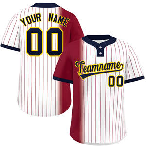 Maillot de baseball unisexe CITY personnalisé, respirant, 100% polyester, vierge, avec boutons, nom et numéro d'équipe personnalisés, cousu - Product Image 1