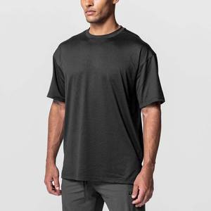 Camiseta deportiva de gran tamaño de Color sólido para hombre, ropa deportiva holgada de algodón de manga corta para exteriores con logotipo personalizado, ropa deportiva - Product Image 4