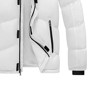 Streetwear personnalisé hommes veste d'hiver manteau fermeture éclair poches cargo léger bulle hiver téléchargé par robe sport - Product Image 3