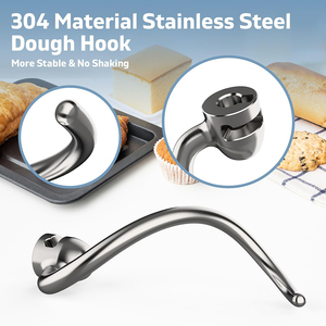 Accessoires pour batteur sur socle, directement de l'usine : crochets pétrisseurs en acier inoxydable, <span class=keywords><strong>crochet</strong></span> spiral pour batteur sur socle 6QT, accessoire pour Kitchen Aid - Product Image 3