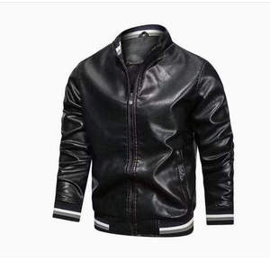 Nouvelle arrivée Veste en cuir de mouton enduit avec col montant et logo frontal - Imperméable Écologique Unisexe Streetwear - Product Image 6