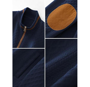 Chaqueta Universitaria Clásica Negra para Hombre, Invierno, Elegante, Cuello Alto, Múltiples Bolsillos Utilitarios, Tejido Transpirable de Secado Rápido y Duradero - Product Image 3