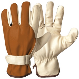 Comfortable Winter Work Wear <b>Driver</b> <b>Gloves</b> Reflective Safety Construction Garden Cowhide Grain Leather <b>Gloves</b> General Purpose - Product Image 2