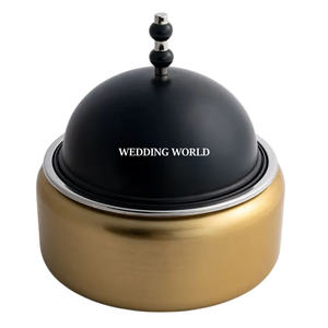 Nueva llegada de lujo calentador de alimentos diseño personalizado forma redonda cazuela de metal y madera para venta al por mayor Hotpot - Product Image 2