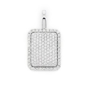 Colgante de Diamante Natural Mini Pavé en Forma de Almohada, Oro Sólido de 10K, Personalizado, Unisex, Oro Amarillo, Amuletos Modernos, Regalos para Hombres y Mujeres - Product Image 6