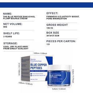 Crema Reafirmante Blue Peptide Bakuchiol Plump Bounce 50g con Ácido Hialurónico para Todo Tipo de Piel, Uso Diario - Product Image 6