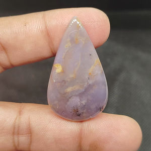 Cabochons d'améthyste dendrite 100% naturels de haute qualité, dos plat lisse, pierres précieuses bleues de 5 à 8 mm pour la fabrication de bijoux - Product Image 1