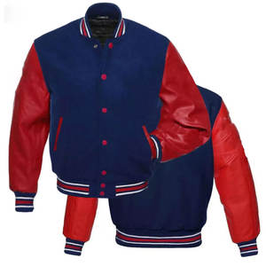 Nueva chaqueta con mangas de cuero con estilo para hombre, chaquetas de hombre de diferentes colores, las mejores chaquetas Varsity con mangas de cuero de lana con estilo para hombre - Product Image 3