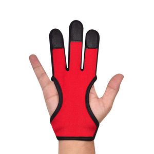 Gant en cuir à 3 doigts pour tir à l'arc personnalisé, gants pour arc et flèches pour la pratique de la cible, entraînement au tir à l'arc en plein air - Product Image 1