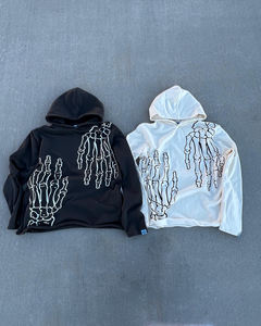 Fabricante al por mayor Streetwear 100% algodón Vintage Splash Print Thermal Vintage Hoodie Acid Wash Hoodie - Product Image 5