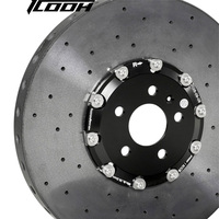 ICOOH Gen 2 Cakram Rem Keramik Karbon Depan/Belakang 330mm-420mm Tebal 36/24mm untuk Audi A3 A4 Cayman S6