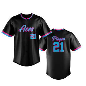 Maillot de baseball Nouvelle arrivée Haute qualité Sur mesure Respirant Col rond Maillots de sport Adulte 100% polyester - Product Image 1