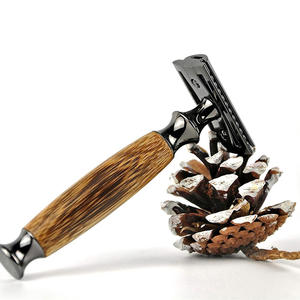 Venta al por mayor Top Venta de los hombres de doble filo de seguridad de la cuchilla de acero inoxidable Producto de belleza con mango de madera Precio barato - Product Image 2