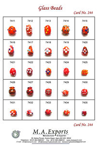 Perles en verre uniques en forme de cône faites à la main de couleur rouge pour la fabrication de bijoux - Product Image 5