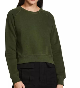 2025 nuevas mujeres 100% algodón de gran tamaño lavado ácido con cable cuello redondo sudaderas mujeres algodón de talla grande mujeres sudaderas transpirables - Product Image 4