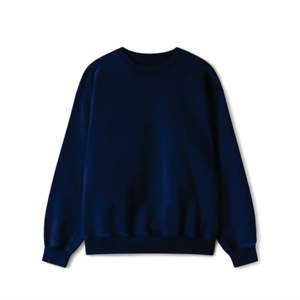 Haute qualité USA taille Logo personnalisé brodé col rond sweat chemise épaisse polaire vierge hommes sweats à capuche - Product Image 1