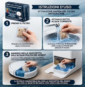 Filtro Suavizador de Agua Ecológico Phure PHL300 para Robots de Limpieza de Pisos, 6 Meses de Protección, Elimina Impurezas - Product Image 4