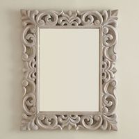 Cadre de miroir en bois longue durée avec un beau charme rustique et des détails artisanaux parfaits pour les intérieurs vintage