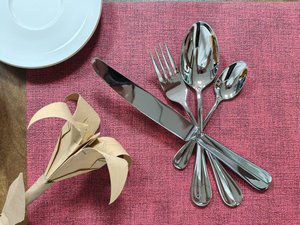 Tối Giản Phong Cách Bạc 304 Thép Không Gỉ Dao Kéo Đặt Muỗng Dao Nĩa <span class=keywords><strong>Set</strong></span> 24Pcs Dao Kéo Thiết Lập Hoàn Hảo Như Một Món Quà - Product Image 5