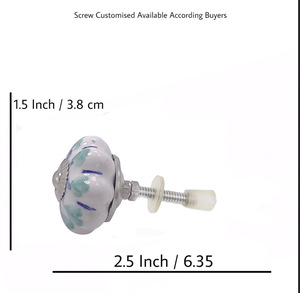 ลูกบิดเซรามิกลายดอกไม้ผสมหลากสีลูกบิดตู้อุตสาหกรรมที่จับลิ้นชักแบบดึงสำหรับห้องครัวตู้เสื้อผ้าตู้เสื้อผ้าตู้สไตล์558 - Product Image 3