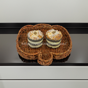 Bandeja de cuerda de papel de paja de mimbre hecha a mano con forma de calabaza para vacaciones de Halloween, decoración de vacaciones de Viettimecraft al por mayor - Product Image 5