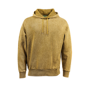 Sweat à capuche unisexe épais 100% coton vintage pull à capuche design personnalisé impression motif solide hommes sweat à capuche hiver teint uni - Product Image 6