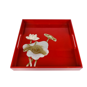 Modern Vietnam <b>Lacquerware</b> Folk Art Eco-Friendly Durable Tray by VietnamCrafts for Home & Kitchen Display-LT6040 - Product Image 1