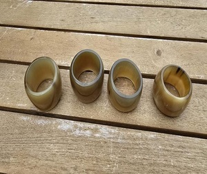 Anillos de Servilleta de Cuerno de Búfalo Ecológicos al por Mayor, Decoración del Hogar de Estilo Animal y Anillos de Servilleta para Restaurante, Artesanías con Motivo de Vaca y Buey - Product Image 3