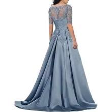 ชุดเดรสหรูหรา คอวี เซ็กซี่ ผ่าข้าง เปิดหลัง สีขาว กระโปรงยาว ชุดงานแต่งงาน ชุดเพื่อนเจ้าสาว ชุดราตรี - Product Image 2