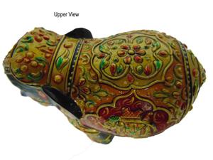 Estatuilla de elefante de madera tallada a mano, escultura Vintage pintada en negro, estatua de madera artesanal, estante de exhibición para el hogar - Product Image 4