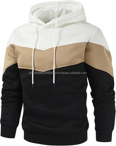 Sweat à capuche personnalisé pour homme avec poche contrastée épaisse, broderie 3 panneaux, en molleton 100% coton pour hommes - Product Image 2