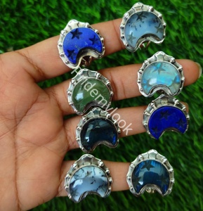 Joyería fina de Plata de Ley 925 de alta calidad para mujer, forma de luna, mezcla Original, anillo de piedras preciosas, regalos para Bodas de Navidad - Product Image 2