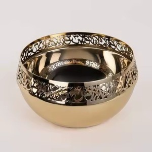 Premium Chocolate Bowl In Golden Finished For Ramadan Wedding <b>Table</b> <b>Top</b> Serving Use Chocolate Bowl - Product Image 3