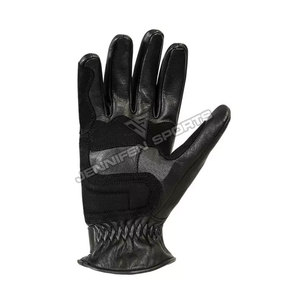 Guantes de protección para nudillos de motocicleta hechos de piel de vaca genuina 100%, forro polar interior de cuero liso/perforado, novedad - Product Image 3