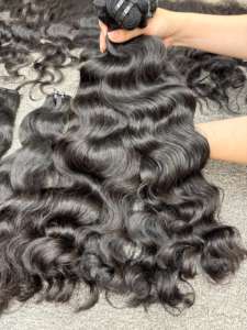 2025 Extensiones de cabello vietnamita crudo sin procesar Doble cutícula dibujada Alineada Tejido ondulado natural Cabello doble dibujado - Product Image 6