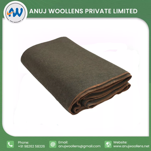 ผ้าห่มขนแกะสีเขียวมะกอกคุณภาพระดับพรีเมียมทนทานสูง - Product Image 2