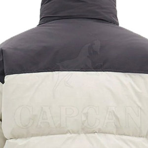 Customizable Solid Color Men's Hooded <b>Long</b> Sleeve Stand Collar <b>Waterproof</b> 100% Polyester <b>Jacket</b> for Winter Available All Sizes - Product Image 3