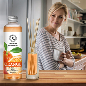 Recharge pour diffuseur d'arômes naturels Aromatika à l'orange, 200 ml, liquide, parfum d'ambiance longue durée, huile pour diffuseur à bâtonnets pour la maison et le bureau - Product Image 6