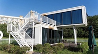 Suite Cabine Apple de 20 pieds en acier modulaire protégé contre la corrosion pour club de plage tropical et hôtel de plongée