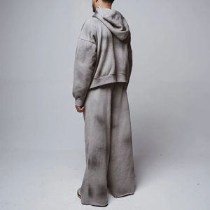 Chándal lavado con ácido 2025 en línea para hombre, fabricante Vintage Sun Faded Pigment Washed Hoodie & Sweatpants, chándal para hombre - Product Image 5